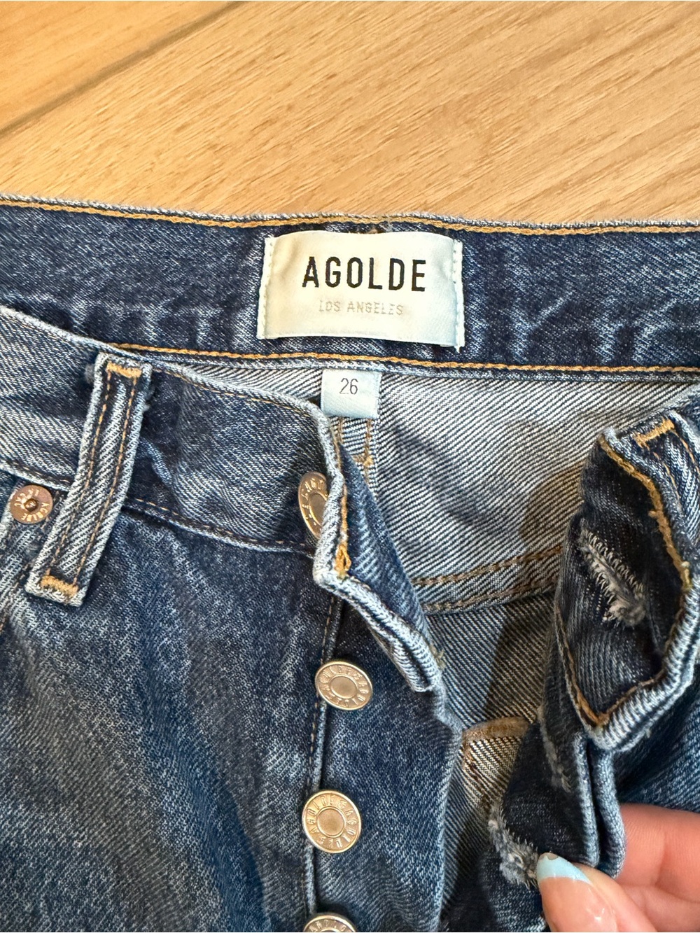 Agolde Risha denim shorts - Picture 4 of 5